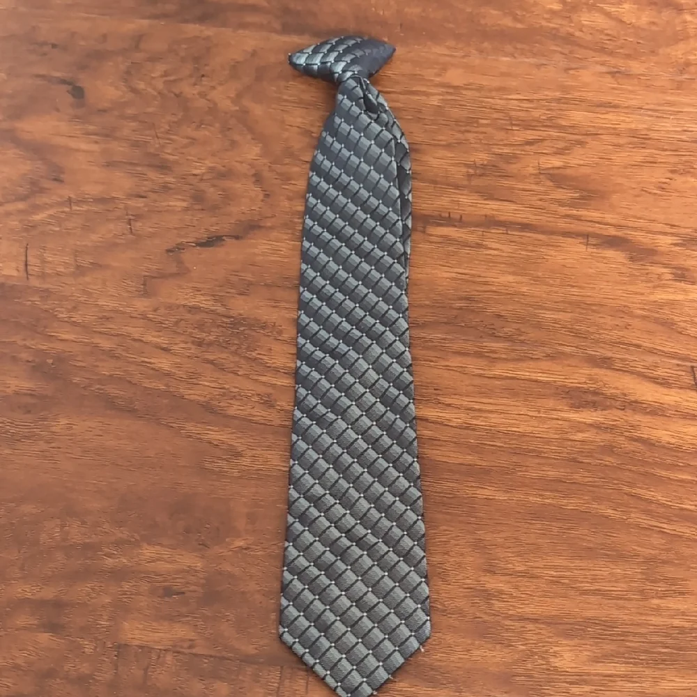 Blue and Gray Striped Tie with‎ Classic Design